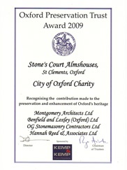 Stone's Court Almshouses certificate